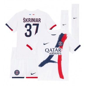 Paris Saint-Germain Milan Skriniar #37 Dětské Venkovní dres komplet 2024-25 Krátký Rukáv (+ trenýrky)